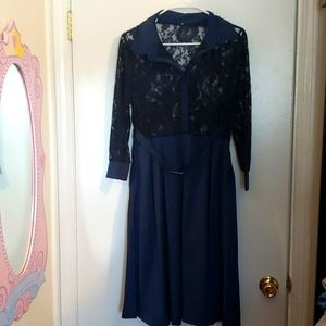 Navy blue cocktail dress size L